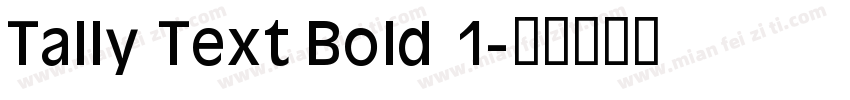 Tally Text Bold 1字体转换